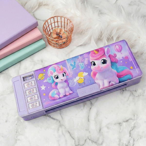 Unicorn Passcode Pencil Box