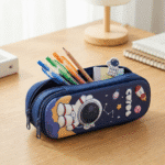 3D Cartoon Double Layer Pencil PouchPencil PouchCrafty CuddlePencil case with cartoon design on a wooden surfaceBlue (Astronaut)pencilpouch 3dpencilcase kidsstationery doublelayerpencilcase cartoonpencilpouch schoolstationery stationeryforkids cutestationery backtoschool studentstationery