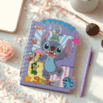 Cute Mini Diary with Sticker BookDiaryCrafty CuddleNotebook with 'Stitch' design on a decorative surface with flowers and sunglasses.StitchMiniDiary CuteStationery KidsNotebook StickerBook KawaiiStationery KidsStationery CartoonNotebook StationeryAddict CuteNotebooks StationeryLovers