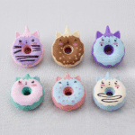 Sweet & Squishy Donut ErasersCrafty CuddleSet of six colorful donut - shaped erasers with animal faces on a light gray backgroundDonut Eraser-11