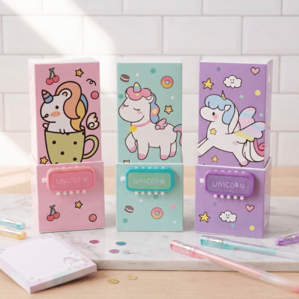 Unicorn Pen Stand with Password Lock & Mirror