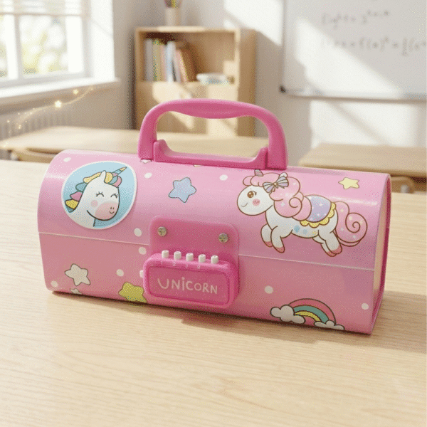 Unicorn Passcode Pencil Box