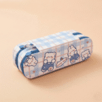 Double Layer Cartoon Pencil PouchPencil PouchCrafty CuddlePencil case with bear design on a beige backgroundBluepencilpouch cutestationery kidsstationery cartoonpencilcase doublelayerpencilcase schoolstationery stationeryforkids cuteaccessories backtoschool kawaiistationery