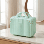 Cute Mini Suitcase Storage CaseTravel BagsCrafty CuddleMint green vanity case on a light wooden surface with a neutral backgroundSky BlueKidsStorage MiniSuitcase KidsOrganizer CuteStorageBox KidsTravelEssentials StationeryOrganizer ToyStorage KidsAccessories TravelOrganizer CuteKidsProducts