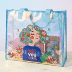 Transparent Holographic Kids Tote BagKids BagsCrafty CuddleTransparent tote bag with colorful design and 'YES YOU CAN' text on a light backgroundLight BlueKidsToteBag CuteKidsBag CartoonToteBag UnicornBag KidsSchoolBag HolographicBag KidsStationeryBag CuteCarryBag KidsAccessories StationeryLovers