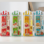 Four packages of graphitt pencils with colorful packaging and cartoon character designs.