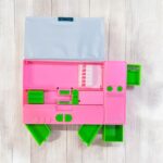 Unicorn Jumbo Pencil BoxJumbo unicorn pencil boxCRAFTY CUDDLEPink and green pencil case on a light wooden surfaceUnicorn Jumboback to school suppliescolorful pencil box