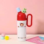 Cute Cartoon Stainless Steel Water Bottle with HandleCartoon Kids Water BottleCrafty CuddleChildren's thermos with cartoon design on a pink backgroundstainlesssteelbottle insulatedbottle largecapacity waterbottle hydration reusablebottle leakproof travelbottle gymessentials trendingproducts