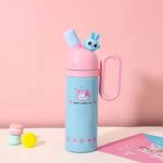 Cute Cartoon Stainless Steel Water Bottle with HandleCartoon Kids Water BottleCrafty CuddleColorful water bottle with a cartoon character on a pink backgroundstainlesssteelbottle insulatedbottle largecapacity waterbottle hydration reusablebottle leakproof travelbottle gymessentials trendingproducts