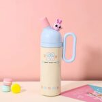 Cute Cartoon Stainless Steel Water Bottle with HandleCartoon Kids Water BottleCrafty CuddleChildren's thermos bottle with cartoon character on a pink backgroundstainlesssteelbottle insulatedbottle largecapacity waterbottle hydration reusablebottle leakproof travelbottle gymessentials trendingproducts