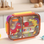 Cartoon Kids Bento Lunch BoxStainless Steel Lunch BoxCrafty CuddleColorful children's lunch box with dinosaur design on a light backgroundDinosaurKidsLunchBox LunchBox BentoBox SchoolLunch KidsLunch LunchBoxIdeas BackToSchool CuteLunchBox KidsEssentials LunchTime