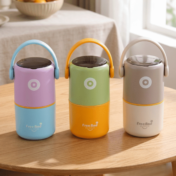 2 Layer Insulated Lunch Box with Handle