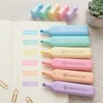 Pastel Highlighter Set of 6Pack of smooth highlightersCrafty CuddleSet of 6 pastel mini highlighter pens with chisel tip in assorted fluorescent colorsPastelHighlighter CuteStationery StudyEssentials SchoolSupplies AestheticStationery HighlighterPens JournalingSupplies DeskAccessories StudentEssentials StationeryAddict